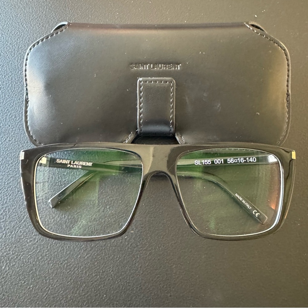 Saint Laurent SL155 Flat Top Black Optical Glasses - Picture 4 of 11